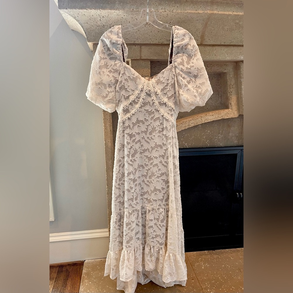 Joyfolie Ivory Lace Dress